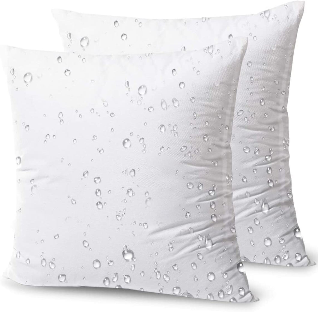 Pack of 2 Square Form Water Resistant Decorative Throw Pillows